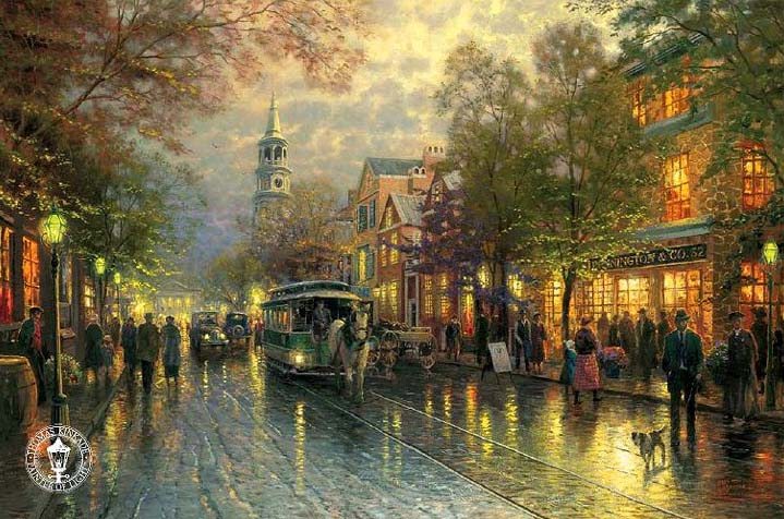 Thomas Kinkade Evening on the Avenue